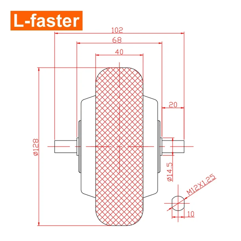 L-faster 200W Electric Scooter 5 Inch Motor Wheel Diameter 128mm scooter parts & accessories