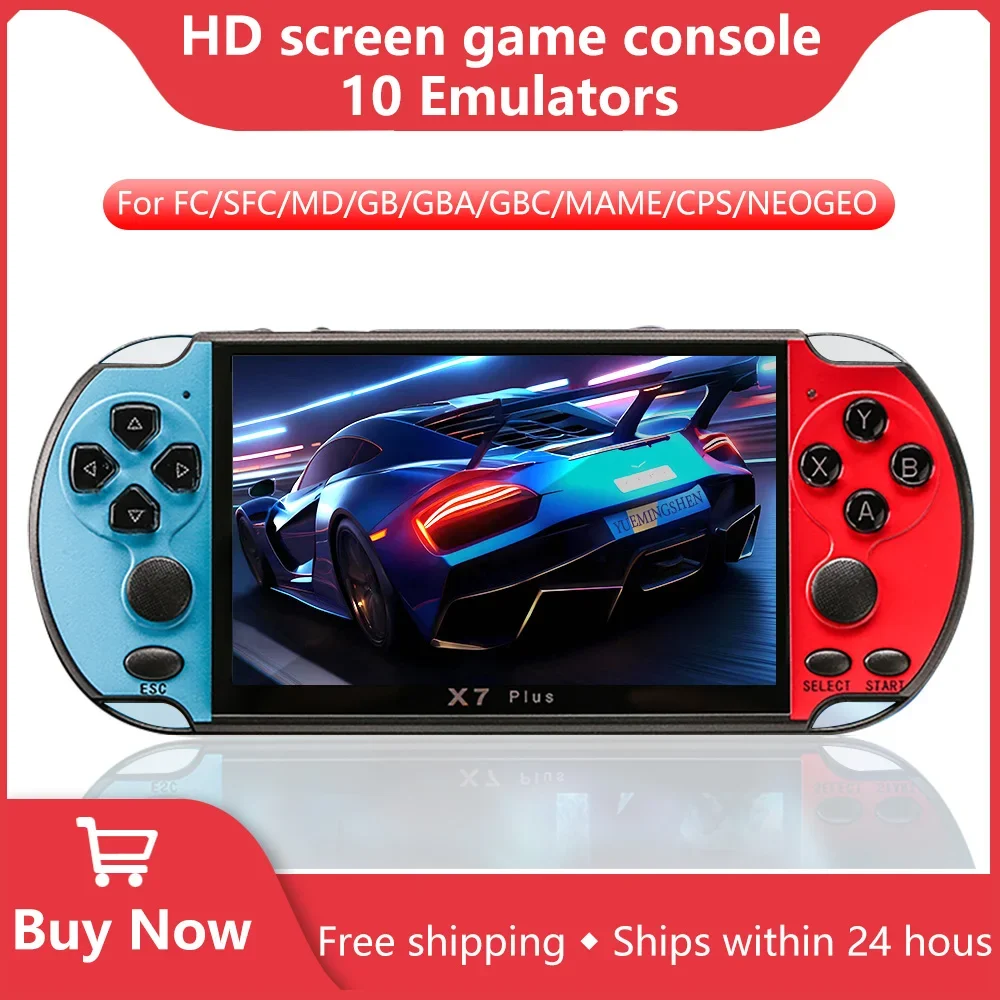 5.1 인치 휴대용 비디오 게임 콘솔 휴대용 레트로 게임 콘솔 HD 콘솔 듀얼 조이스틱 게임 컨트롤러 게임 설치 가능