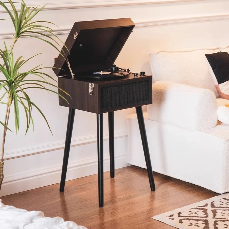 

Retro phonograph integrated vinyl machine bluetooth stereo French style decorative record player gift