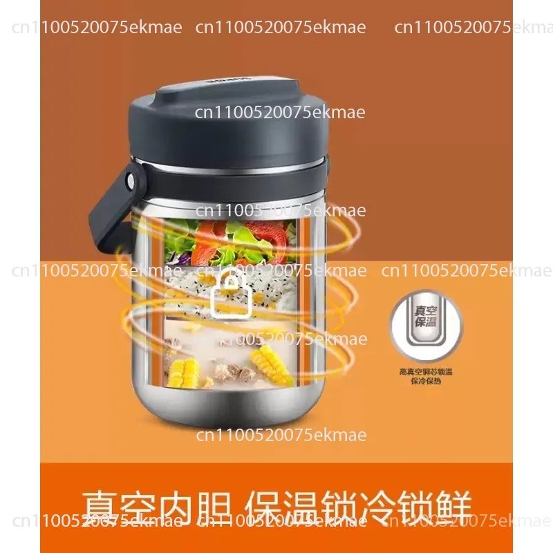 Insulated Lunch Boxes and Thermos Flasks: Multi-layered, Large-capacity and Portable Stainless Steel Lunch Boxes