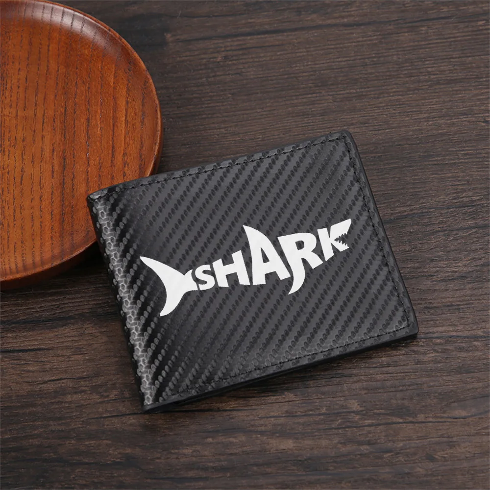 Shark fin shape logo design Men's Wallets Simple Business Modern Stylish Printing Design Gifts For Father Boyfriend Christmas Lo