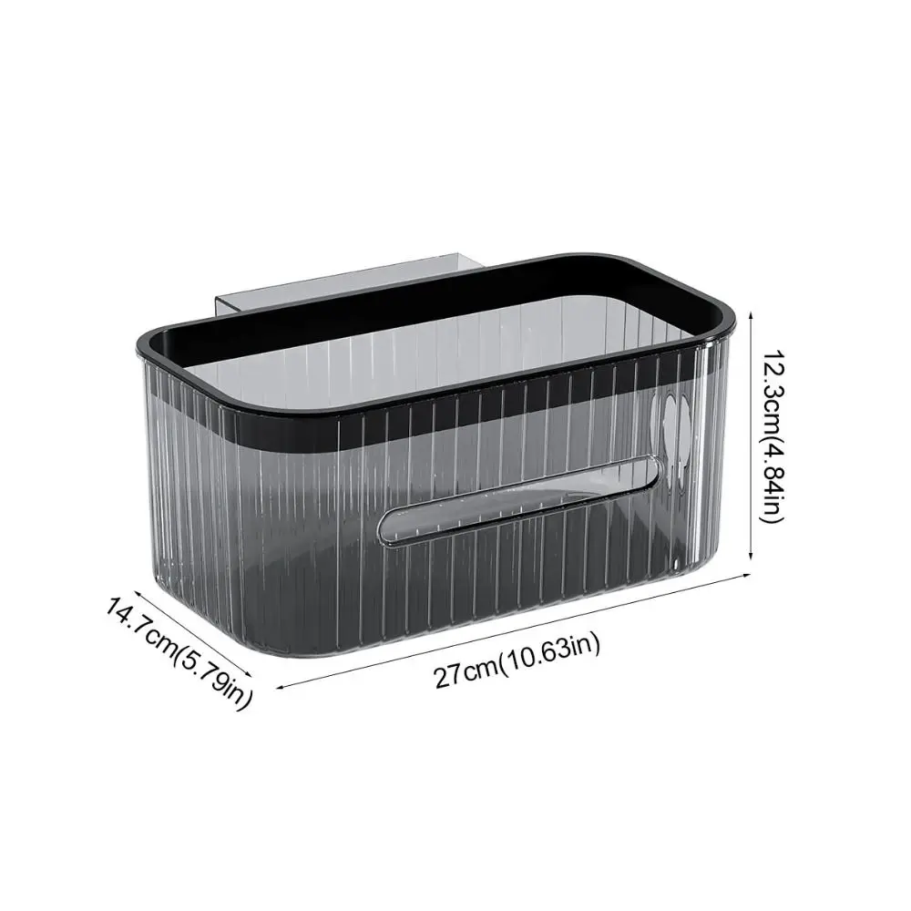 Square Bedside Storage Basket Large Capacity No Punching Stationery Storage Box Stable Strong Load-bearing Capacity