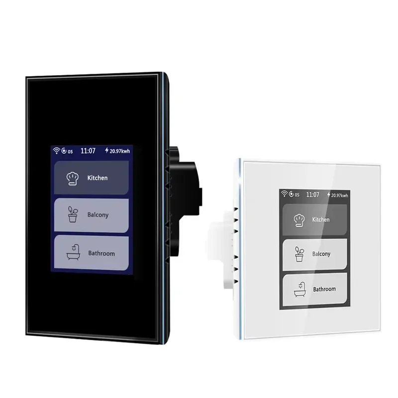 EE1 for  2026 Multi Function Support 1/2/3 Gang and Curtain Switch LCD Tuya Wifi Smart Switch Work witha Voice