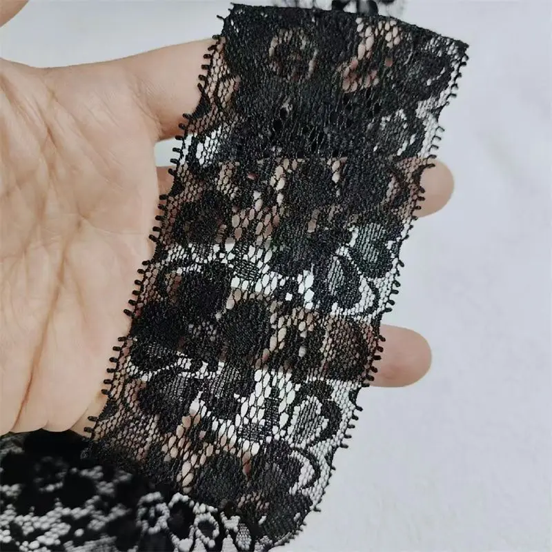Black soft tulle embroidery lace party blindfold shoulder strap clothing accessories handmade DIY decoration
