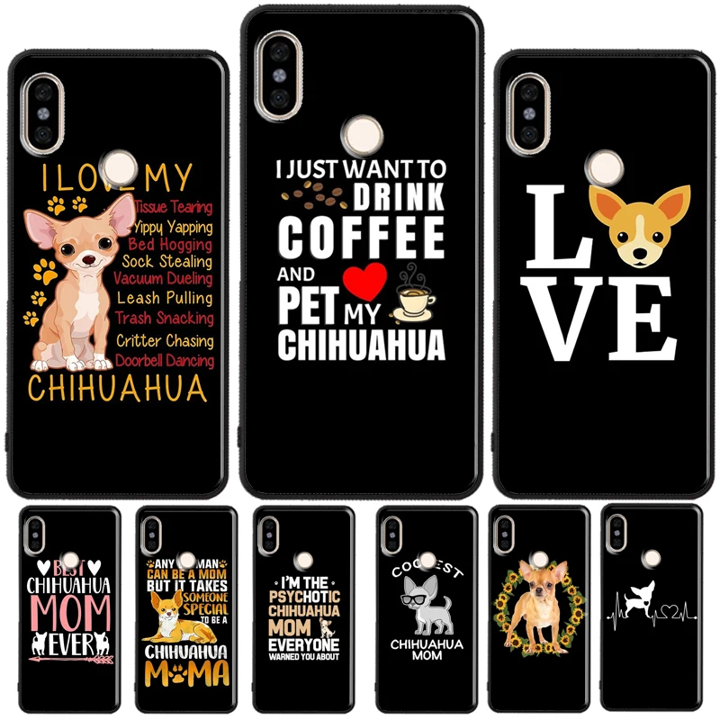 Cute Chihuahua Dog Mom For Redmi Note 11 Pro Phone Case For Redmi Note 10 Pro 7 8 9 Pro 10S 9S Redmi 10 9A 9T 9C