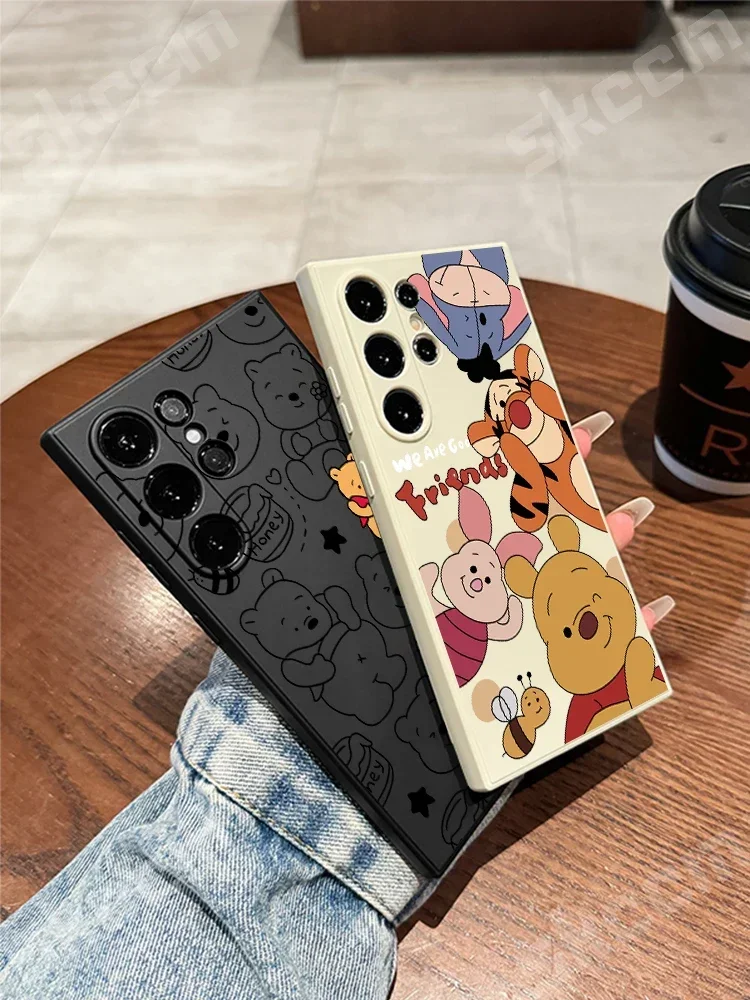 Disney Winnie The Pooh Phone Case For Samsung Galaxy S24 Ultra S23 Plus S22 S20 FE A73 A72 A71 A55 A54 A51 A50 A35 A15 Cover