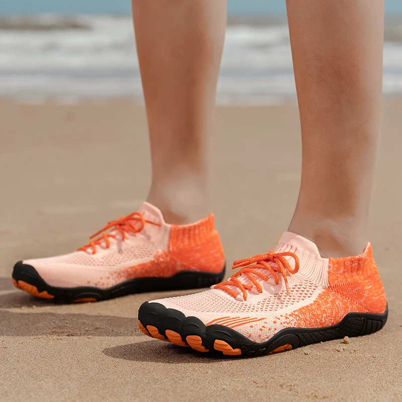 Zapatos de agua descalzos para hombre, zapatillas de playa de secado rápido, sandalias deportivas para gimnasio, ligeras, con cordones para parejas, 46