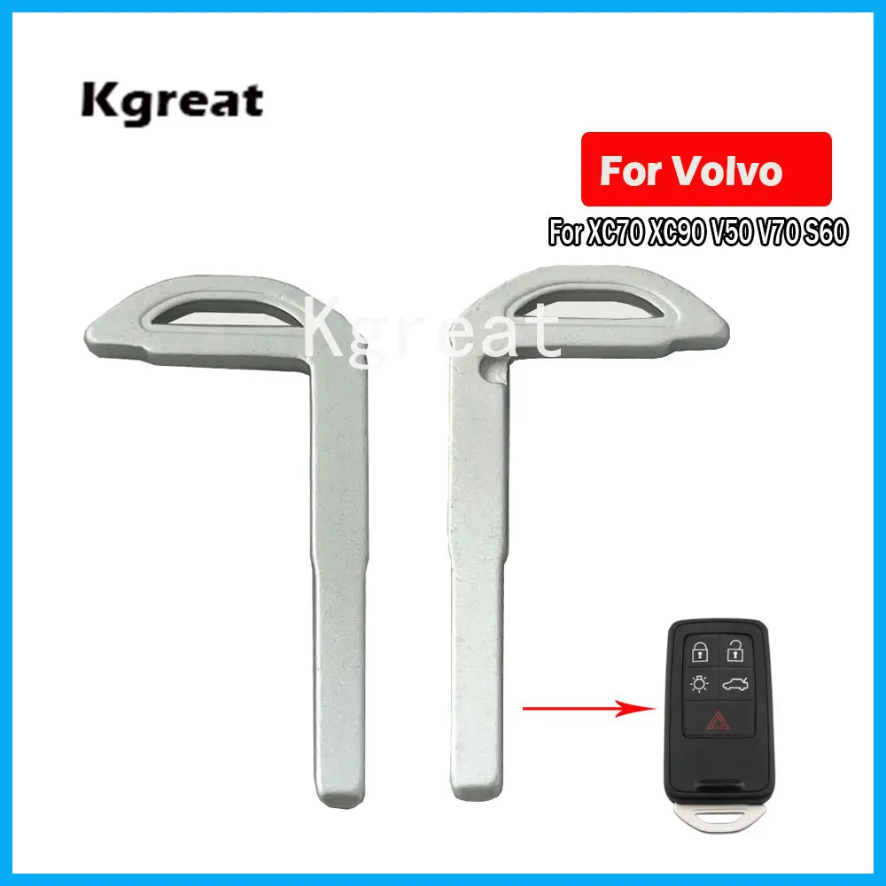 

10pcs Smart Card Small Car Key Blank For Volvo XC70 XC90 V50 V70 S60 Keyless Entry Remote Auto Uncut Insert Emergency Blade