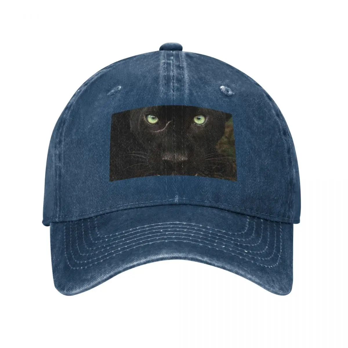 Black Jaguar drinking water Baseball Cap Custom Cap beach hat hard hat Man Women's