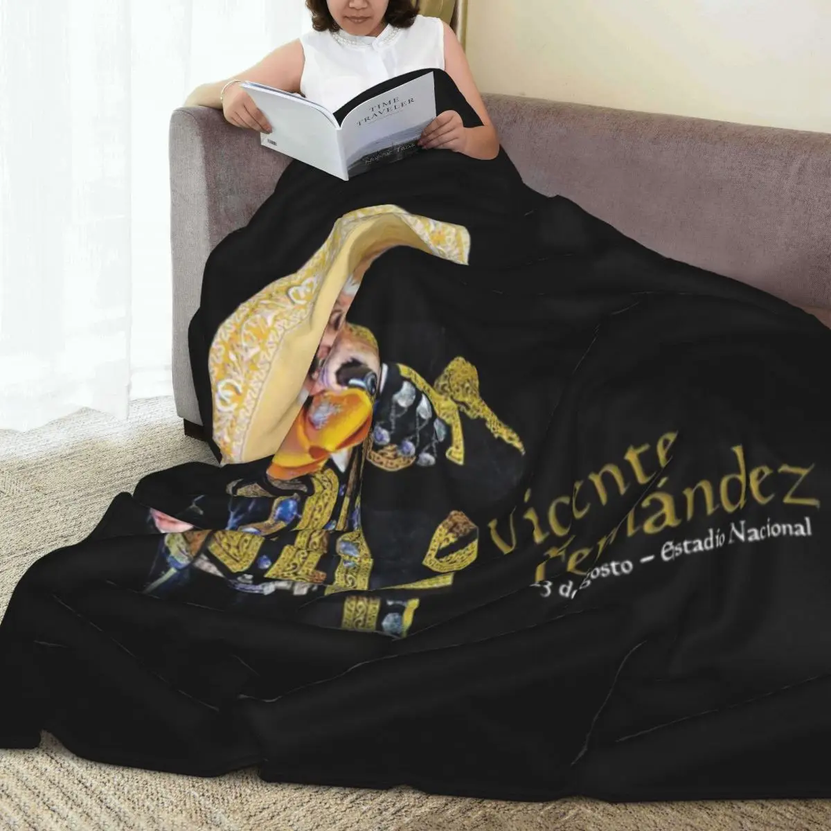 Throw Blanket Vicente Fernandez Singing Micro Fleece Blanket Four Sizes Cute Portable Suitable For Sofa AntiPilling Blanket