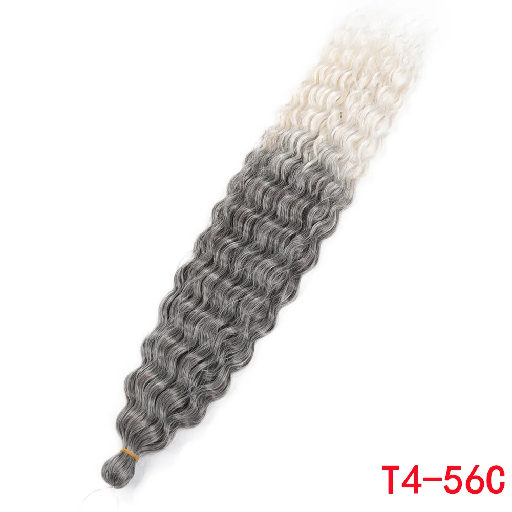 Water Wave Braiding Hair Ariel Curl Ocean Wave Synthetic Crochet Hair Red Pink Omber Smooth Wavy Hair Extension Alibaby image 3