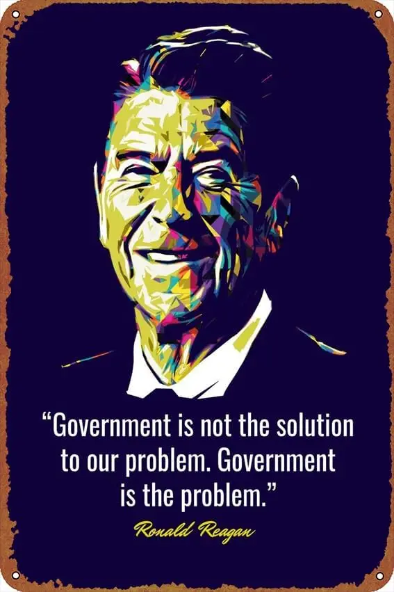 Ronald Reagan Quotes Self-Improvement Posters Vintage Tin Sign Unique Metal Wall Decor for Home, Bar, Diner, Pub, ,-aluminum