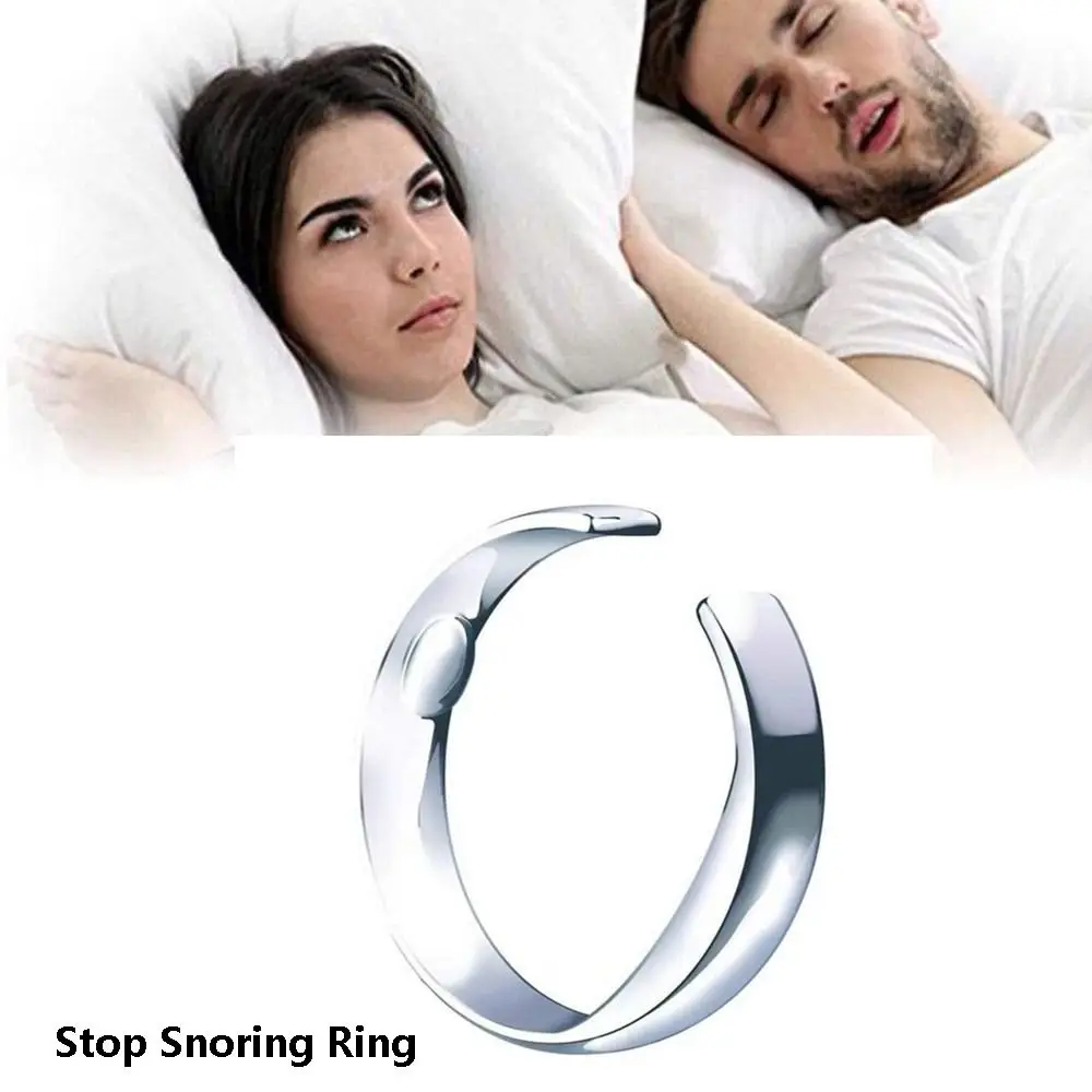1PC S/M/L Stop Snoring Ring Anti Snore Adjustable Relief Snoring Ring Reduce Snoring Device Acupressure Anti Snoring Device