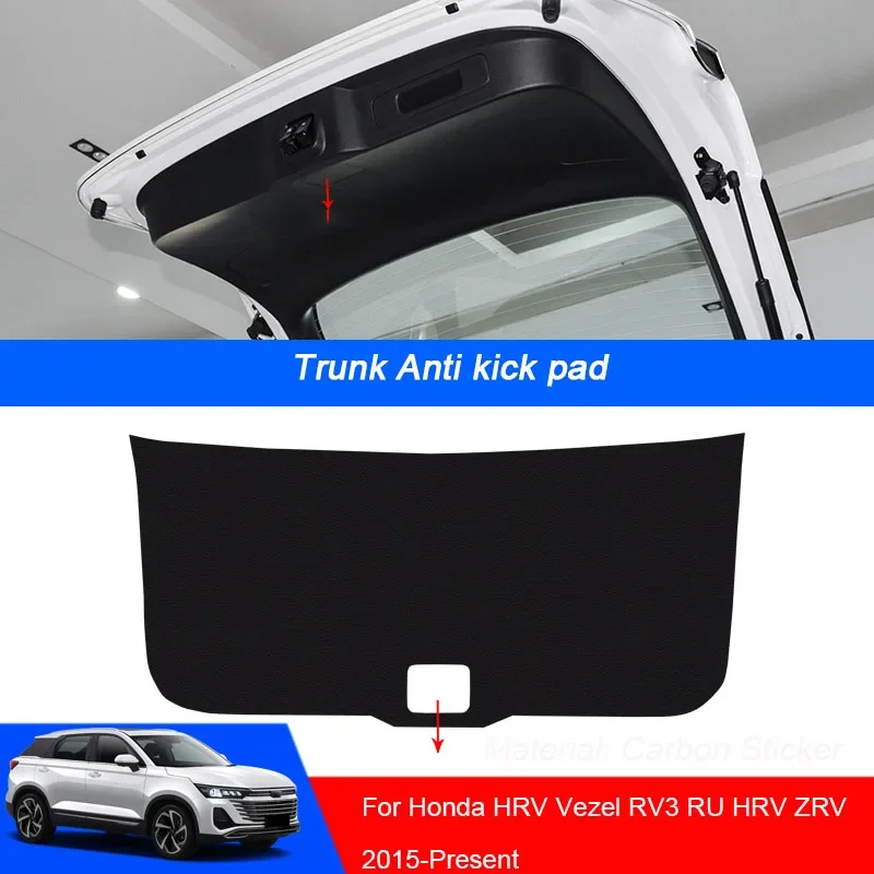 

Car PU Leather Mat Anti-kick Cushion Trunk Weather Dustproof Tailgate Sticker Accessory For Honda HRV Vezel RV3 RU ZRV 2015-2025