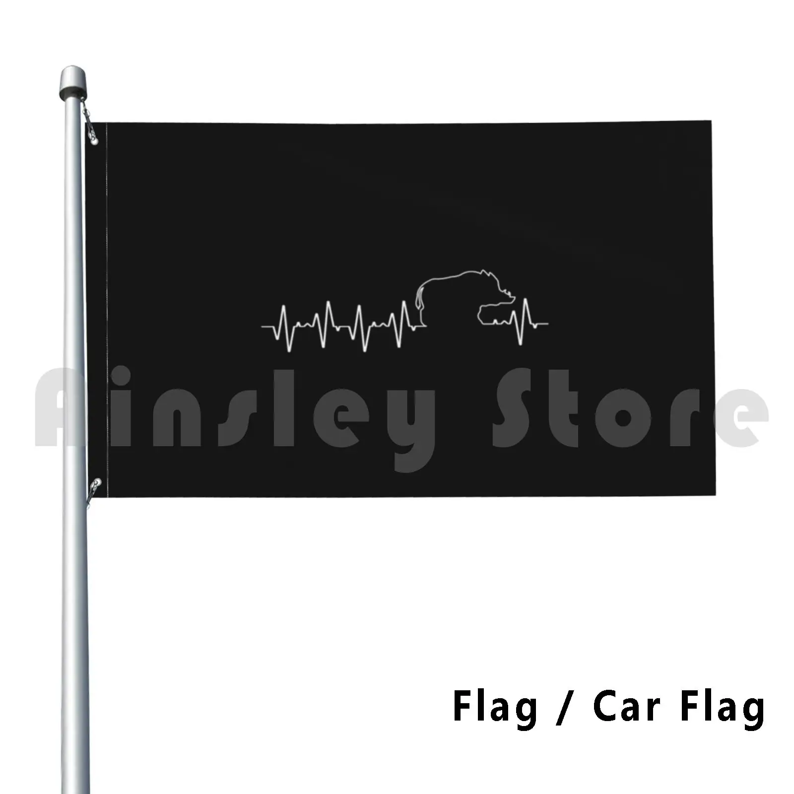 Wild Boar Hunter Heartbeat Hunt Sow Hunt Flag Car Flag Funny Wild Boar Hunter Hunt To Hunt Wild Boar