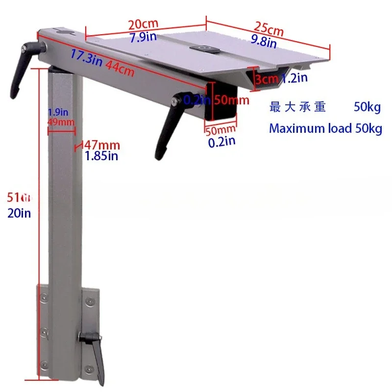 RV 360-degree rotating table legs, load-bearing reinforced aluminum alloy lifting table legs