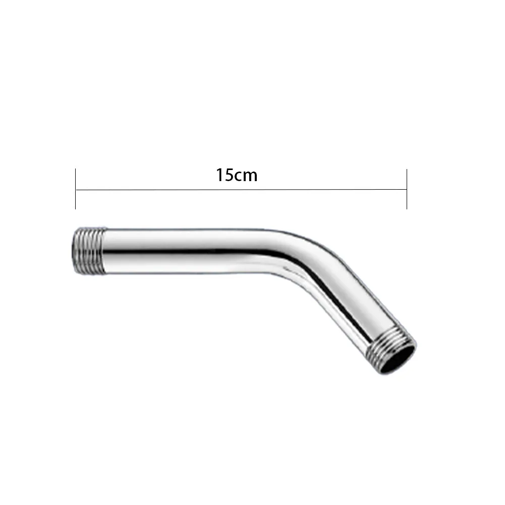 High Quality Shower Head Pipe Tube Extender Stainless Steel Straight 15-35cm Arm Tube Easy To Install Lightweighted Design