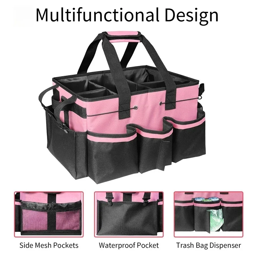 1Pc Multifunctional Tool Bag Cleaning Tools Storage Bag Waterproof and Wear-Resistant Large Capacity Oxford Cloth Storage Bags