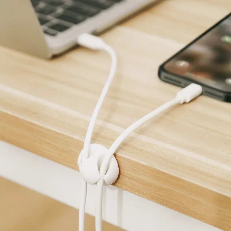 Cable Winder Silicone USB Cable Desktop Tidy Management Clips Cable Holder For Mouse Headphone Wire Organizer image 2