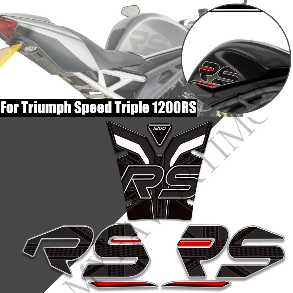 ل انتصار سرعة الثلاثي 1200RS خزان وقود دراجة نارية وسادة ملصقات TankPad موتو الايبوكسي الراتنج الشارات اكسسوارات 1200 rs
