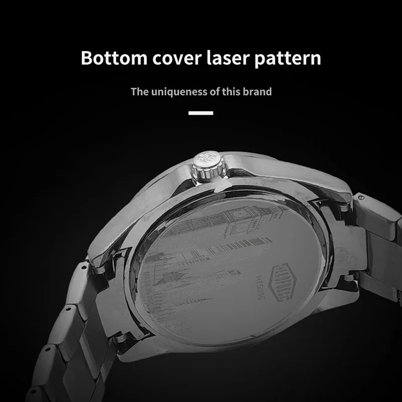 HEROFORCE Quartz Watch Fashion Clock GMT Date Wristwatch Men Waterproof Swim Luminous Stainless Steel Top Brand Luxury Watches image 5
