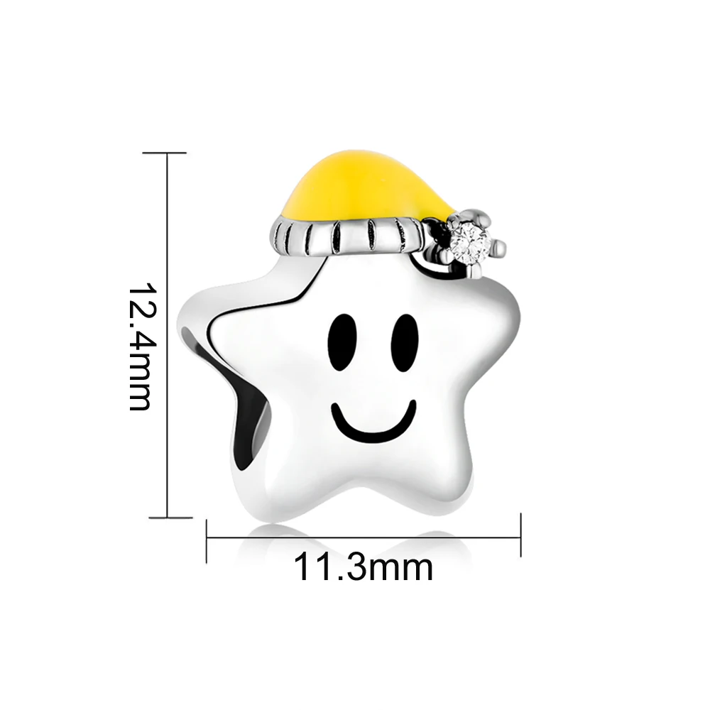 2025 New Creative Design Stars Charm Beads Fit Pan Bracelet Necklace DIY Women Jewelry Accessories Christmas Gift