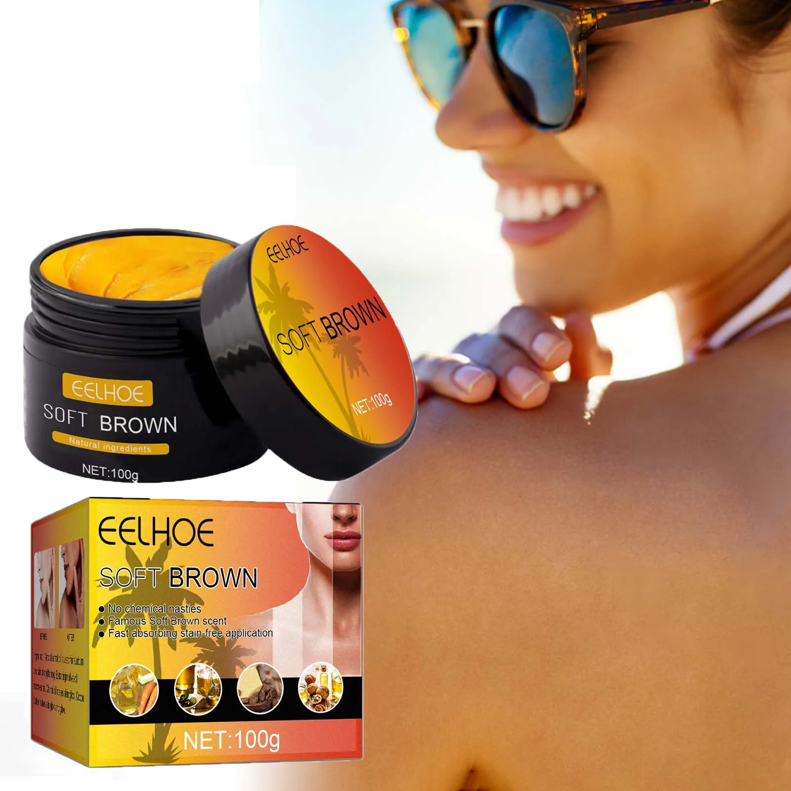 

Aloe Vera Tanning Gel Face Body Bronzing & Sun Tan Lotion Natural Tanning Accelerator Cream Gel for Sunbeds & Outdoor Sun