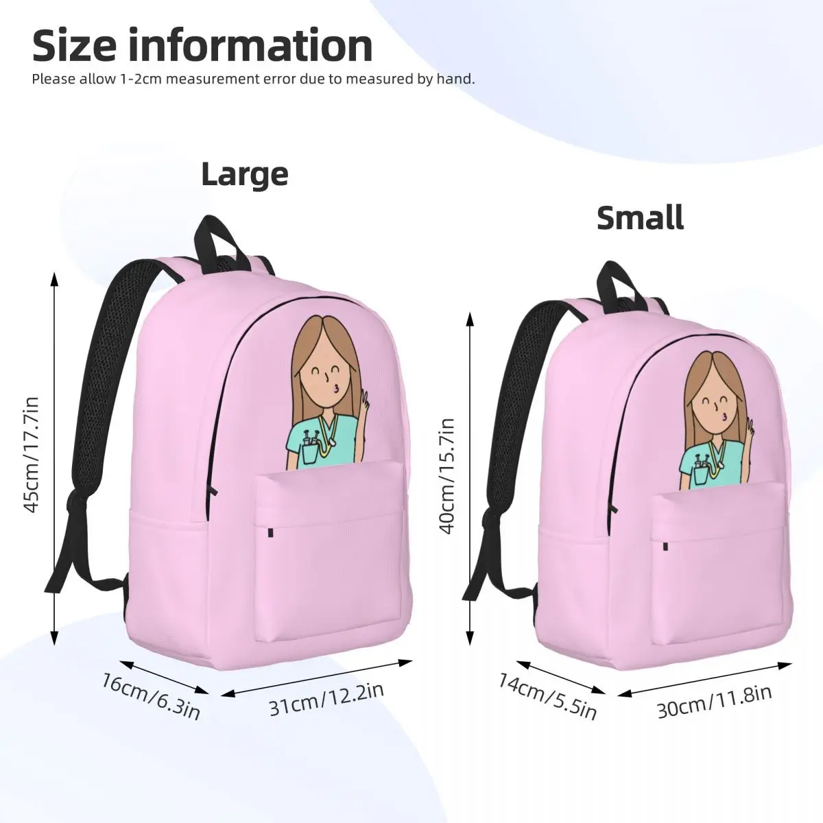 Mochila escolar para adolescentes estudante, Mochila de lona médica, Médico e Enfermeira, Mochila para esportes universitários do ensino médio