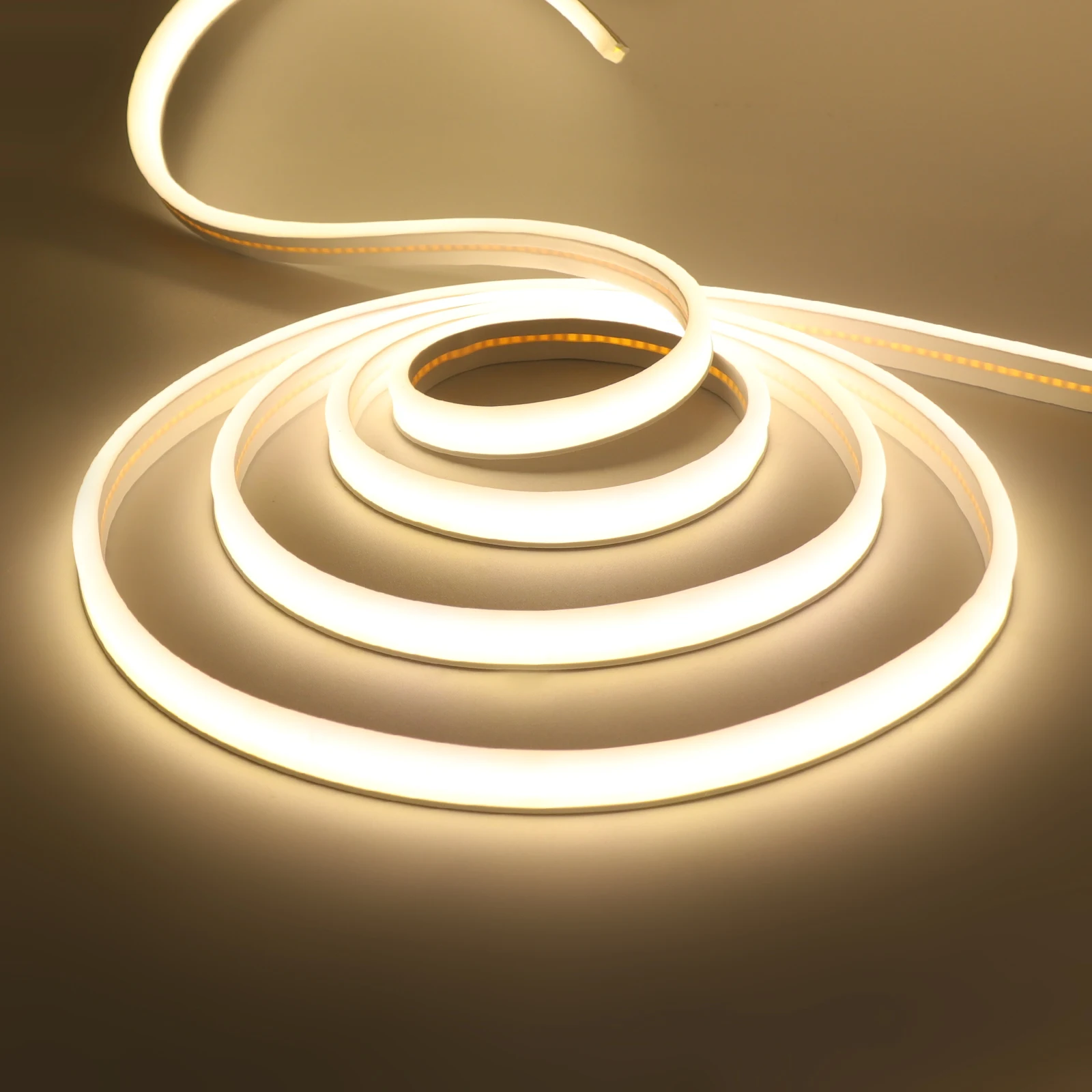 Zonne-energie COB Neon Strip 24V 320Leds/M 3000K 4000K 6000K IP67 Waterdichte Outdoor tuin Decor Flexibele Lint Touw LED Licht