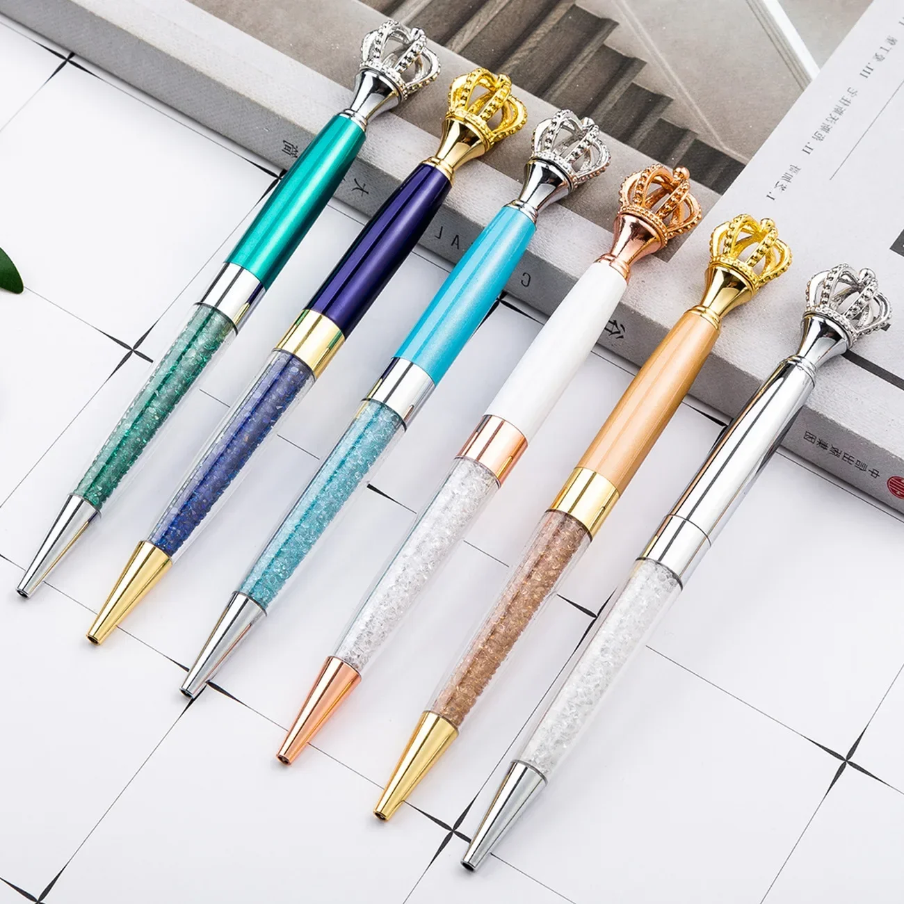 A10PCS New Crown Ballpoint Pen Metal Advertising Pen Promotional Gifts Novelty Pens For Writing