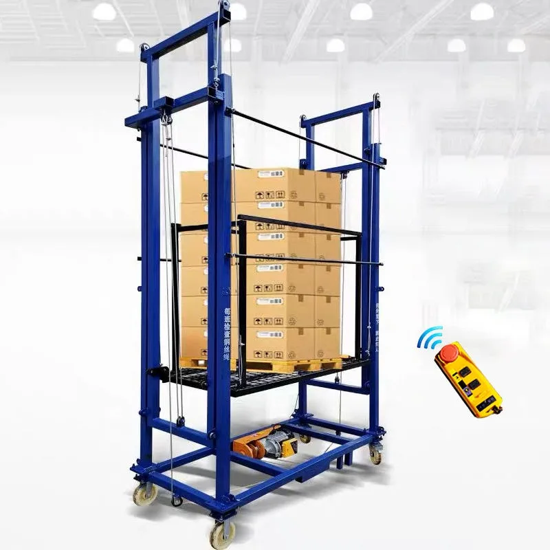 

300KG 500KG Automatic Mobile Telescopic Frame Electric Lifting 2m 3m 6m 8m 10m Ladder For Construction Handling Transport