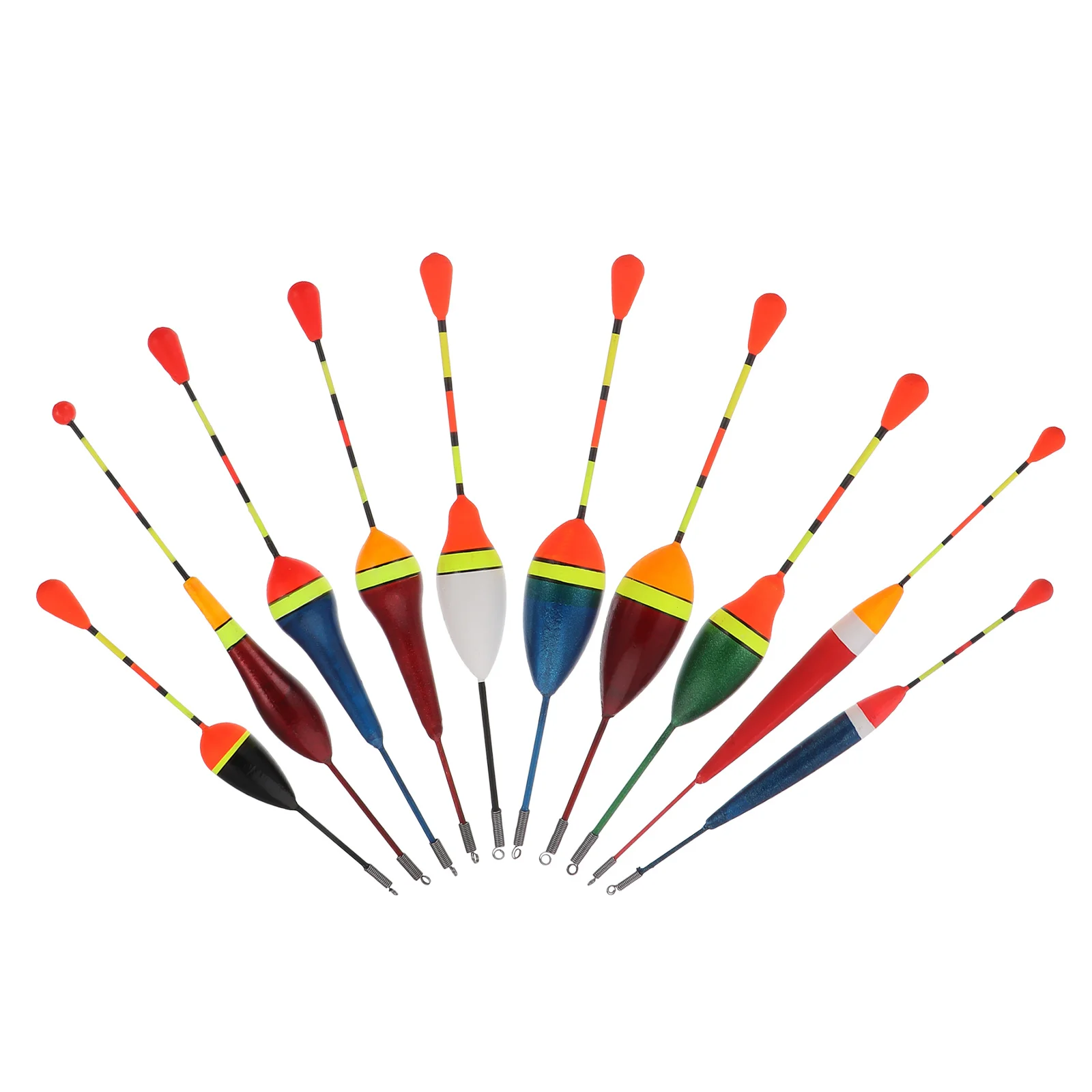 

10pcs Floating Fishing Bobbers Float Buoy High Sensitivity Bright Coated Drift Indicator For Sea Freshwater Anglers Fishing
