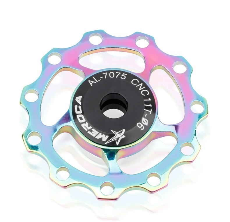 MEROCA 2 stücke MTB Rennrad Schaltwerk Pulley Set Fahrrad Jockey Guide Rad Unterstützung 8-11 Geschwindigkeit 11T 13T für Shimano Sram – Detail 6