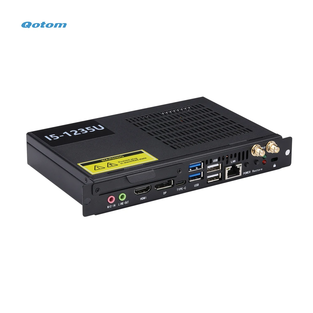Qotom Q51251OPS OPS Computer With Int el 12th 13th Gen Processor HD DP Type C 2.5G LAN M.2 SATA For Digital Signage