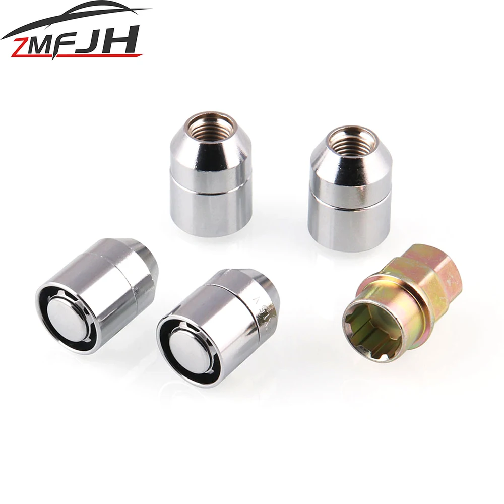 M12x1.5 Wheel Nuts Lock Anti Theft Steel Nuts For Toyota For Honda For Acura US 4+1 Tyre Chrome Socket Wheel Lug Nut Lock