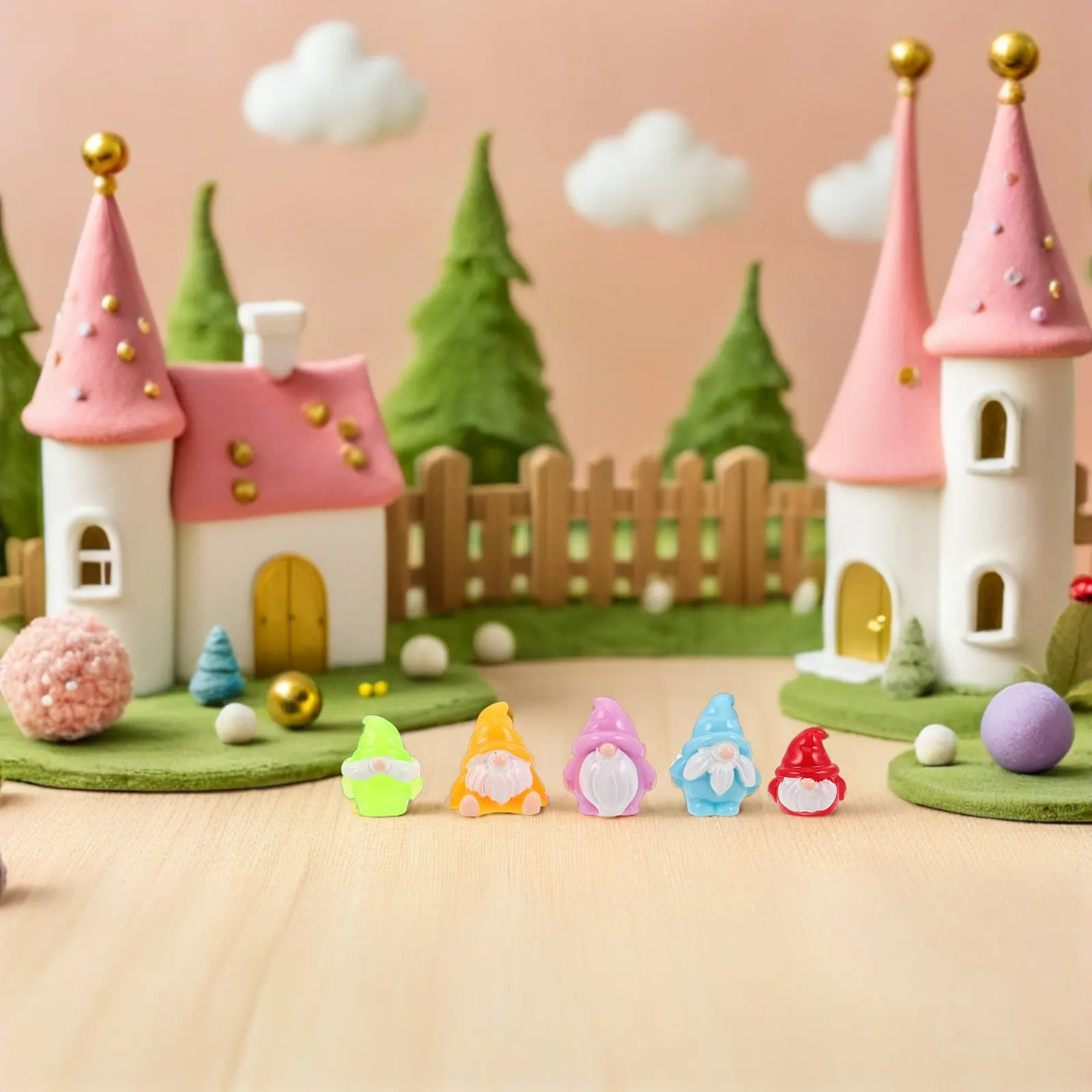 30Pcs Mini Gnomes Ornaments Mini Resin Miniature Garden Dwarf Statues Colorful Landscape Patio Lawn Yard Decorations