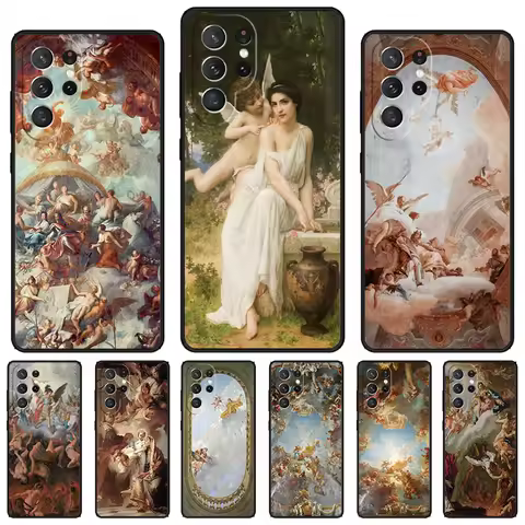 Renaissance Art Painting phone case For Samsung Galaxy S24 S23 S22 Ultra Note 10 20 Plus S8 S9 S10 S20 S21 FE Cover