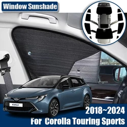 Car Window Visors Covers For Toyota Corolla Touring Sports E210 2018~2024 2020 2019 Accessories Anti UV Sunshade Interior Parts