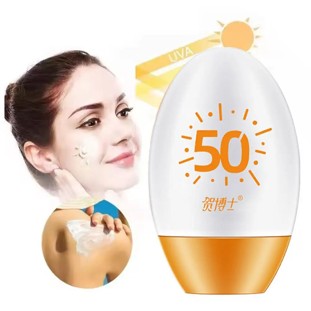 60g Sunscreen Whiten Moisturizing Repair Skin Face Oil UV Cream Protection Control Foundation Waterproof Sunscreen Sunblock A2V2