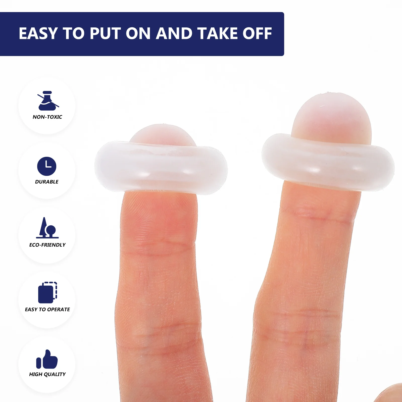 Silikonowe nakładki na palce wielokrotnego użytku, antypoślizgowe, odporne na zużycie, do prac budowlanych, ogrodniczych, kuchennych, malarskich, napraw elektroniki.