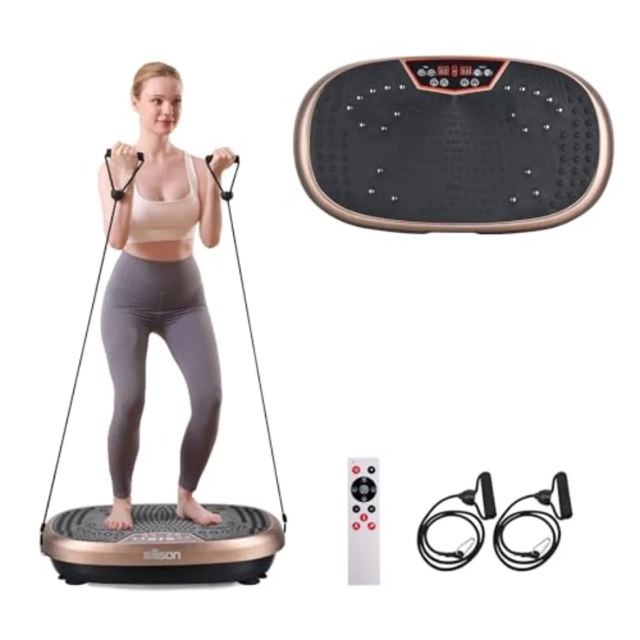 

Fitness vibration plate for home use ABS plastic body in black 3D oscillating motion for full-body workout lymphatic drainage a