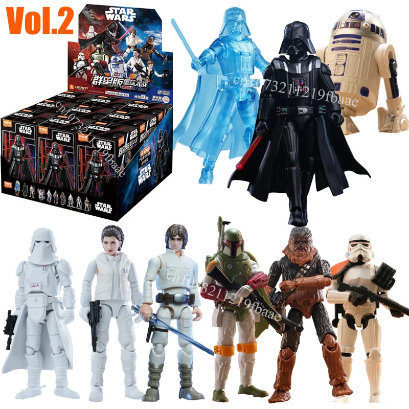 

Genuine Blokees Star Wars Blind Box Toys Galaxy V2 Action Figure R2D2 Assembly Model Kit Mystery Box Luke Darth Vader Gifts