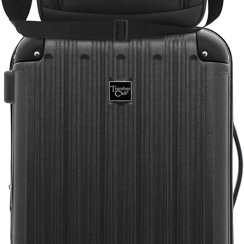 Midtown Hardside 4-Piece Large Travel Luggage Set in Black
