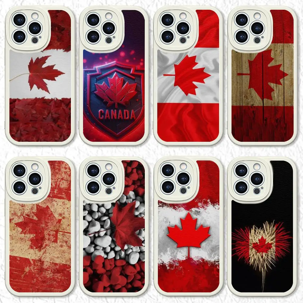 1-PC C-Canada F-Flags MAISTO Phone Case Lambskin Case For Iphone 16 15 14 13 11 12 Pro Max Xr X Xs 8 7 Plus