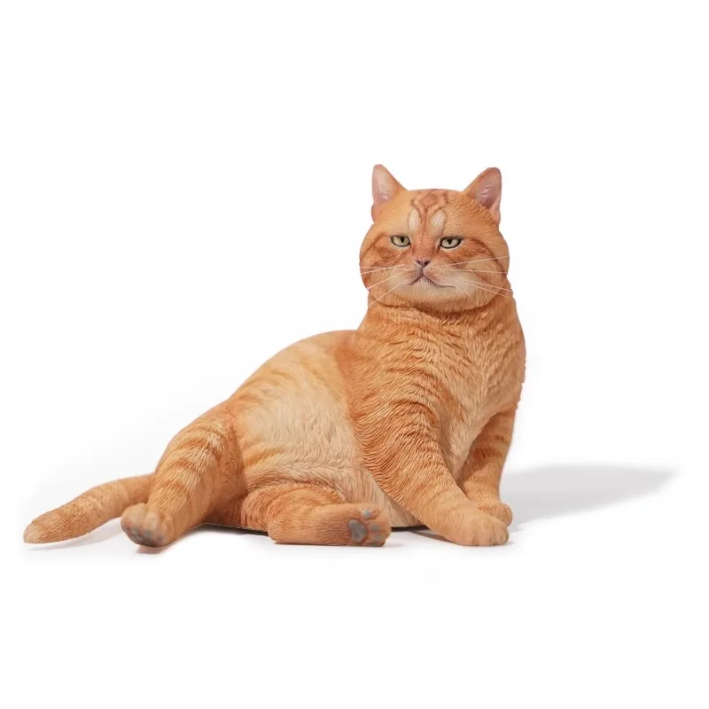 JXK1/6, modelo de simulación de animales de gato encantador de resina a escala hecho a mano para figuras de juguete de 12 pulgadas, colección de adornos de escritorio