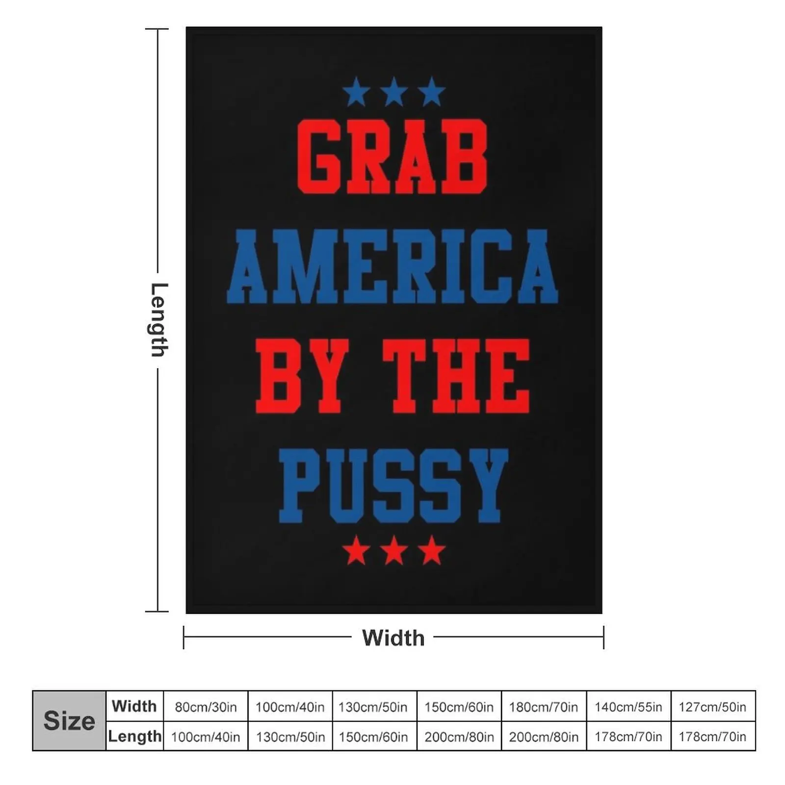 Grab America By the Pussy Throw Blanket christmas gifts Hairy Blankets