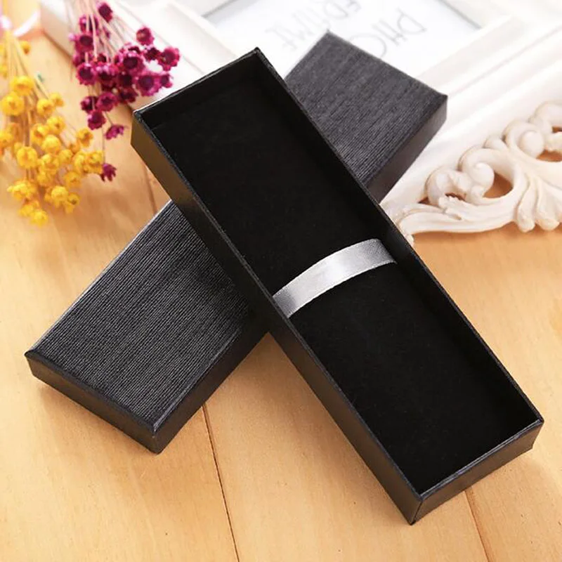 종이 블랙 펜 케이스 만년필 포장 선물 상자, 천지 커버, 비즈니스 사무용품 문구 상자