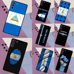 Nicaragua Flag Case For Samsung Galaxy S24 S22 S23 Ultra Note 20 S9 S10 Note 10 Plus S20 FE S21 FE Cover
