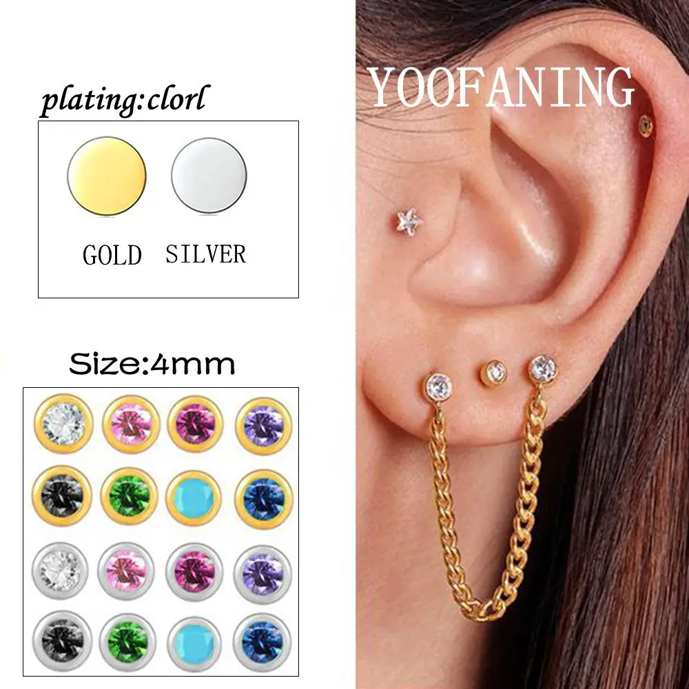 925 Sterling Silver Ear Needle  Small Simple Gold Silver Earrings Multiple Sizes Circular Design Earring for Women Jewelry Patty