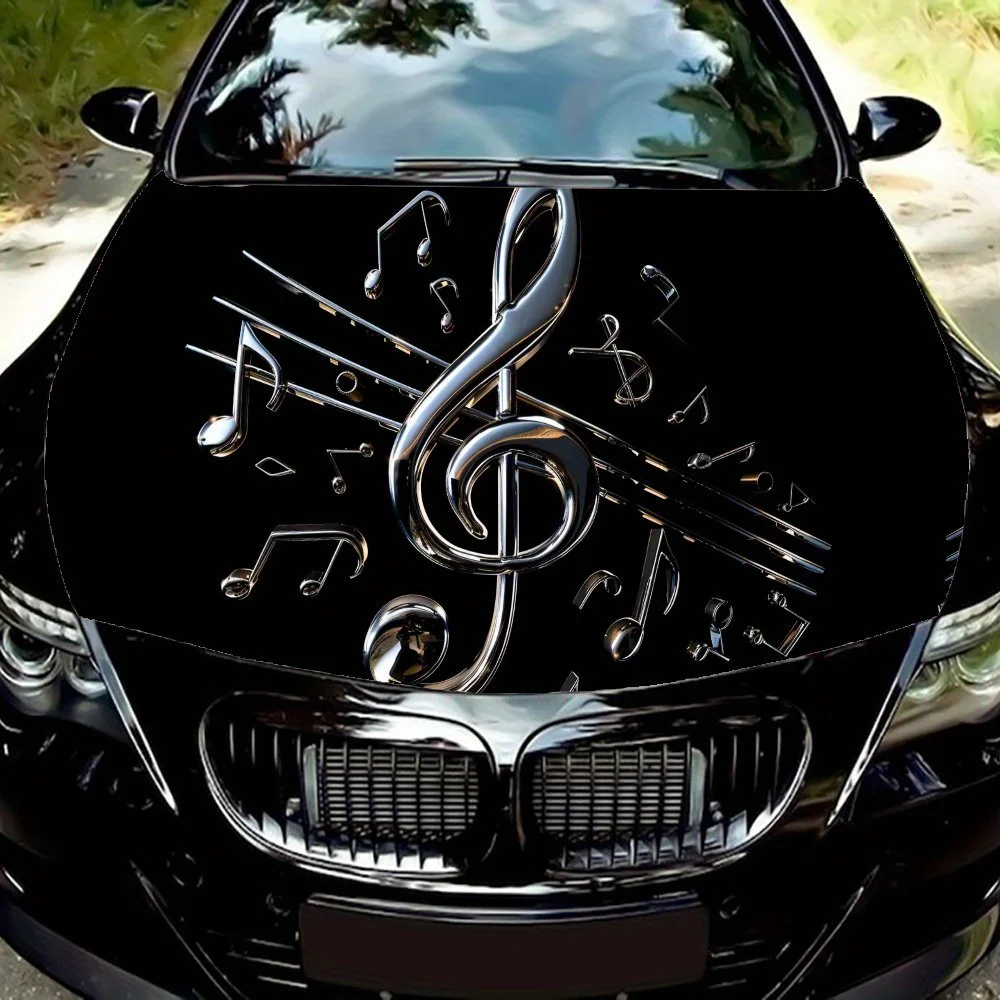 

Music Fantasy PVC Car Vinyl Wraps, Self-Adhesive Waterproof Car Hood Decal Sticker, Car Decoration Protection Stickers for Truck